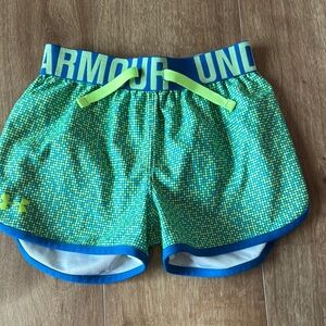 Under Armour Kids Green and Blue Shorts